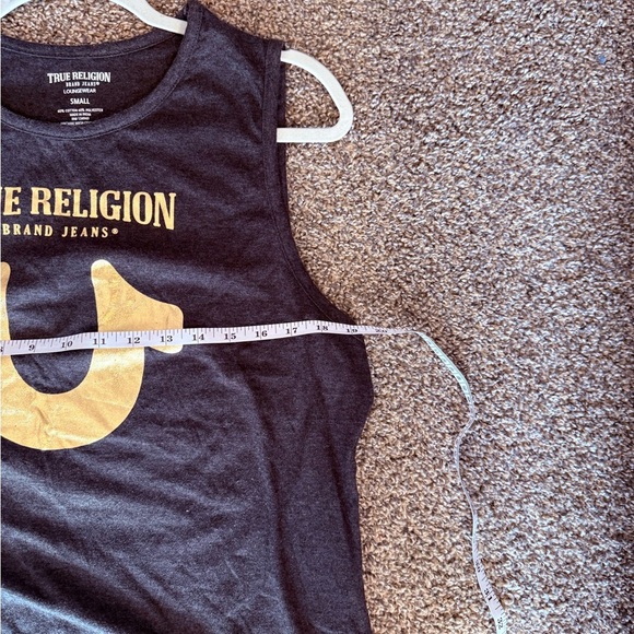 True Religion Charcoal and Gold Tee - Picture 5 of 6